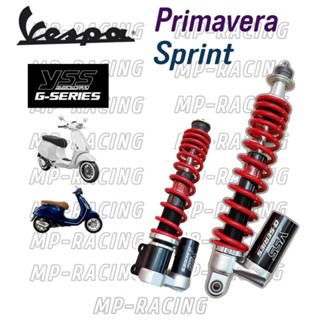 โช๊ค YSS VESPA PRIMAVERA 125 3VIE, 150 3VIEVESPA  SPRINT150 I-GET 18&gt;(ECO LINE)สปริงสีแดง(Standard)รับประกันของแท้ 100%