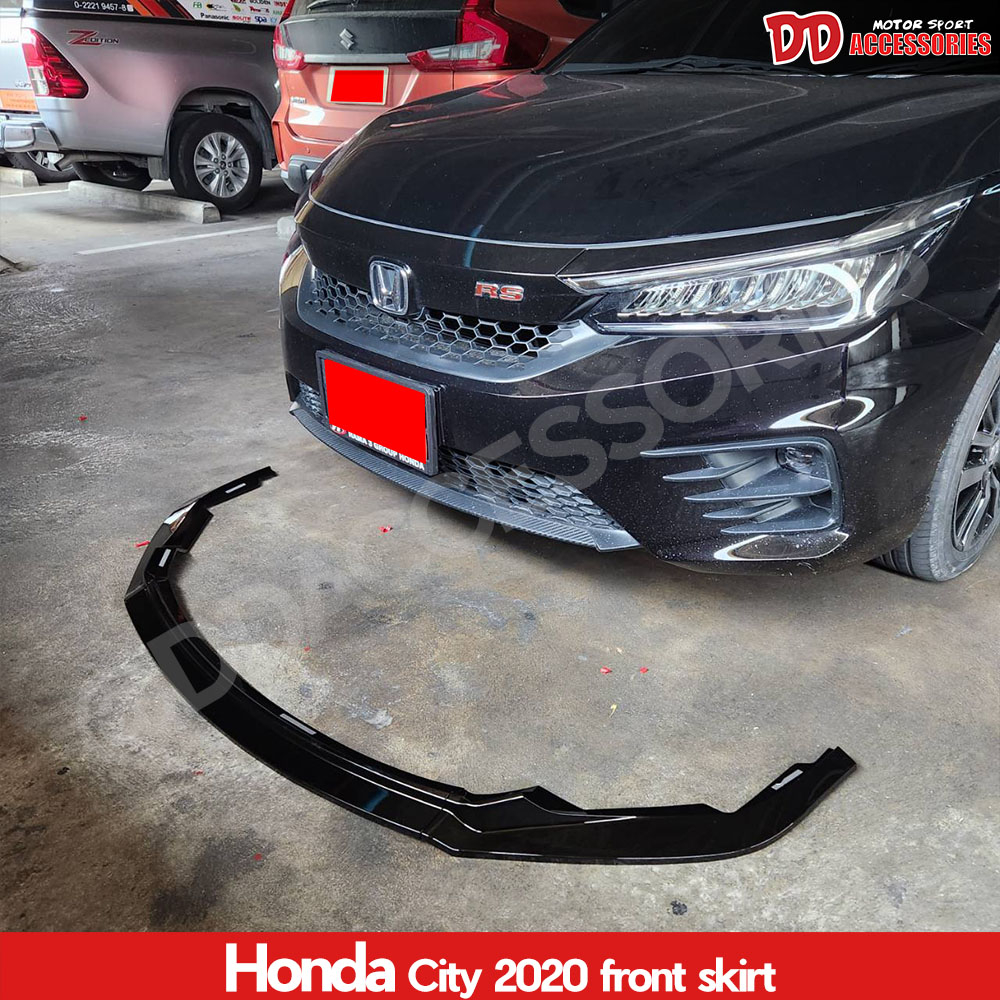 ลิ้นหน้า skirtหน้า สเกริต์หน้า city 2021 2022 2023 4 ประตู 5 ประตู Hatchback สำหรับกันชน RS มี 2 สี 