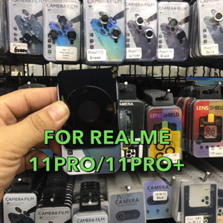 Realme 11PRO/11PRO+(3D) Realme ฟิล์มกันรอย ฟิล์มกระจก กันรอย ฟิล์มกระจกนิรภัยครอบเลนส์กล้อง (3D) (Black Lens)