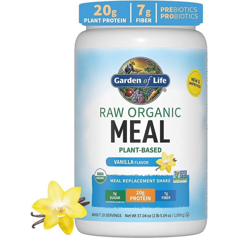 New 🇺🇸 Garden of Life, RAW Organic Meal, Organic Shake &amp; Meal Replacement, 2.28 lbs (1,038 g)
