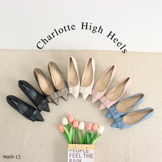 Mgaccess Charlotte High Heels Shoes 9669-12 รองเท้าคัทชู