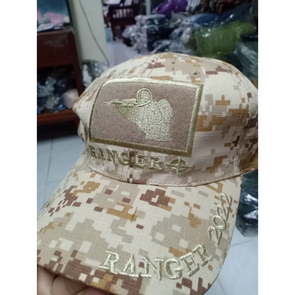 หมวกแก๊ป หมวกใส่ตกปลา Megabass Hat ลายทหาร Camo ปักลาย Bait of Champion