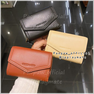 CHARLES &amp; KEITH กระเป๋าสตางค์  รุ่น Stitch Trim Envelope Wallet : CK6-10770427-5 พร้อมกล่อง ถุงผ้า และถุงกระดาษ