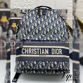 DlOR TRAVEL BACKPACK Blue Oblique Jacquard อีกหนึ่งรุ่น Best seller ที่ต้องมี!! Unisex ใช้ได้ทั้งชายหญิง