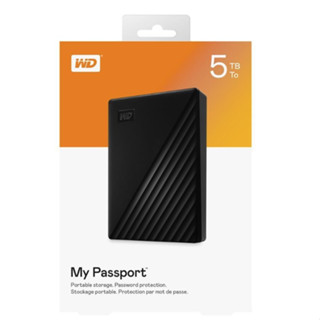 5 TB HDD Ext (ฮาร์ดดิสก์พกพา) WD MY PASSPORT BLACK (WDBPKJ0050BBK) (รับประกัน3ปี)