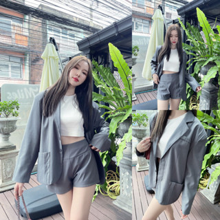 SLYQ MILAN OVERSIZED BLAZER &amp; SHORTS SET เซ็ตเสื้อเบลเซอร์กับกางเกงขาสั้น