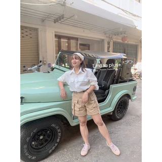 Tank Shorts - กางเกงคาร์โก้ขาสั้นสาวอวบ✨