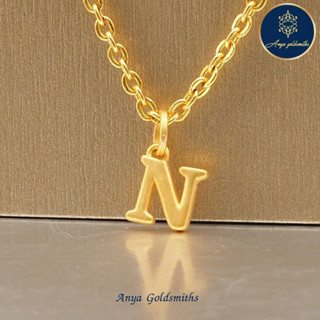 Anya จี้ตัวอักษร N-Z ทองคำแท้ 99.9%