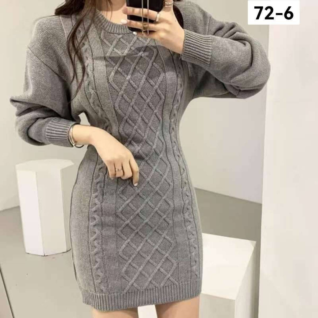 AL-72-6# เดรชคอกลม แขนยาวปลายแขนเป็นแขนจั๊​ม​ ลายผ้าเป็นลายถัด เว้าหลังทรงA ไม่มีไม่ได้แล้ว สวยไม่ซ้ำไคร มาตำกันนะสาวๆๆๆ