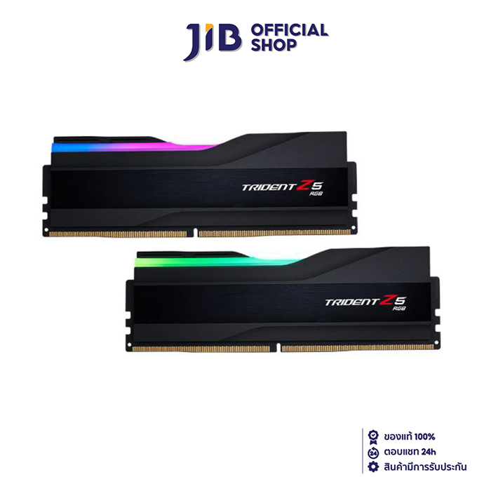 48GB (24GBx2) DDR5 6000MHz RAM (หน่วยความจำ) G.SKILL TRIDENT Z5 RGB (INTEL XMP) (MATTE BLACK) (F5-6000J4048F24GX2-TZ5RK)
