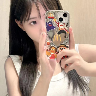 🧡ส่งของขวัญ🧡เคสไอโฟน 14 Pro Max 13 12 11 เคส for เคสไอโฟน11 รูปหัวใจ น่ารัก พกง่ายๆ กระจกเงา การป้องกันการตก Case