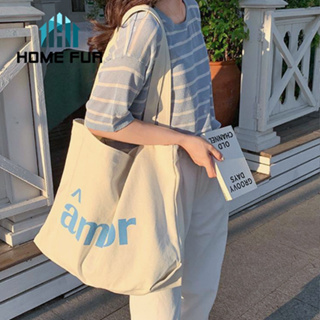 ็Home Fur● • ❀ กระเป๋าผ้าแคนวาส สะพายไหล่ สไตล์วินเทจ ชิคๆเก๋ๆ สินค้าพร้อมส่ง❀● •