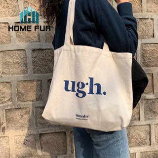 Home Fur ʕ•ᴥ•ʔ กระเป๋าสะพาย กระเป๋าผ้าแคนวาส มินิมอล ღ Tote ღ