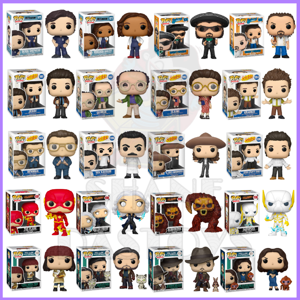 {PRE-ORDER} Funko Pop! TELEVISION : Grey Anatomy, Eastbound & Down, Seinfeld, The Flash, His Dark Me