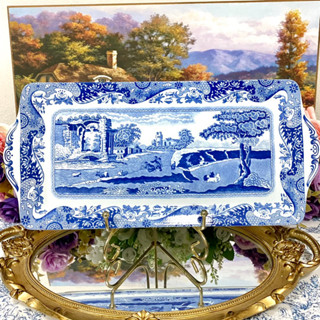 Spode Blue Italian Sandwich Tray จานแซนวิช