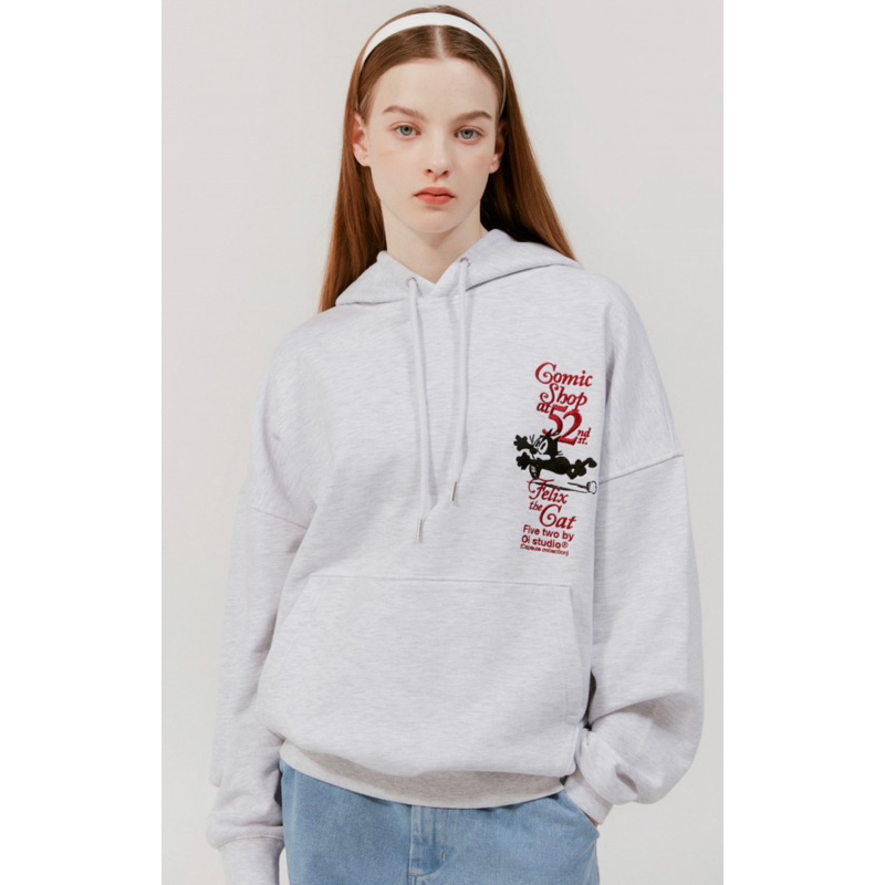 ALAND เสื้อ OIOI รุ่น FELIX THE CAT EMBROIDERY HOODIE/Grey ใหม่ป้ายห้อย Size M