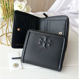 🍀🍀 มีสองสี Tory Burch 80164 Thea Bi Fold Mini Wallet