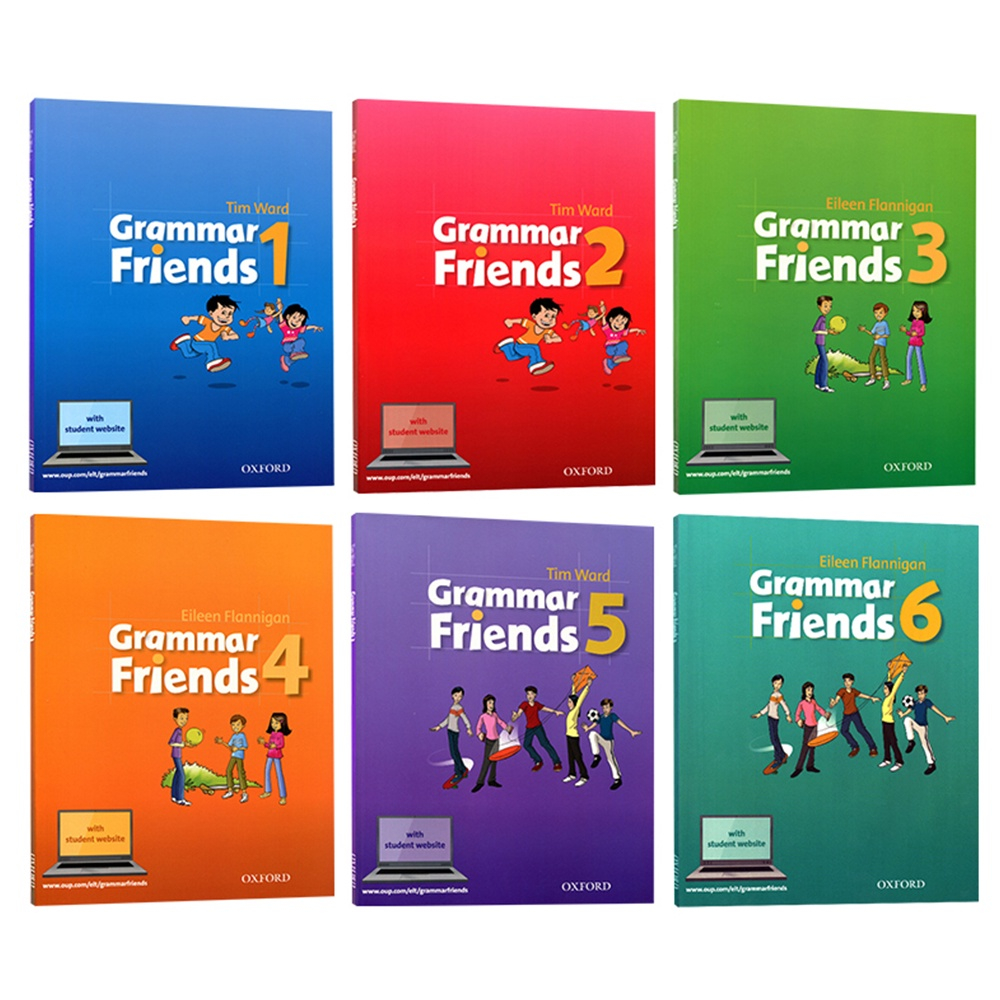 6 Books Grade 1-6 Oxford Grammar Friends in English learning Reading  Book Primary School workbook Textbook for kids