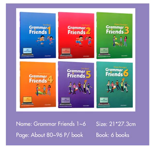 6 Books Grade 1-6 Oxford Grammar Friends in English learning Reading Book Primary School workbook Textbook for kids