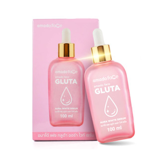 Amado Face Gluta Aura White Serum อมาโด้ เฟซ กลูต้า ออร่า ไวท์ เซรั่ม (1ขวด 100ml.)