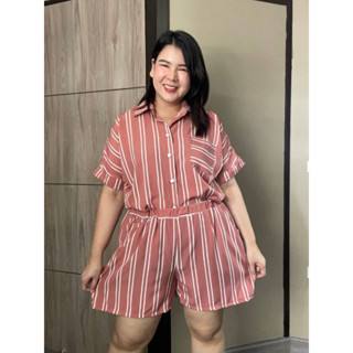 🔥Plussize🔥ชุดเซทเสื้อ+กางเกงคนอ้วน🔥มีไซส์  ไซส์ 50  /  ไซส์ 54