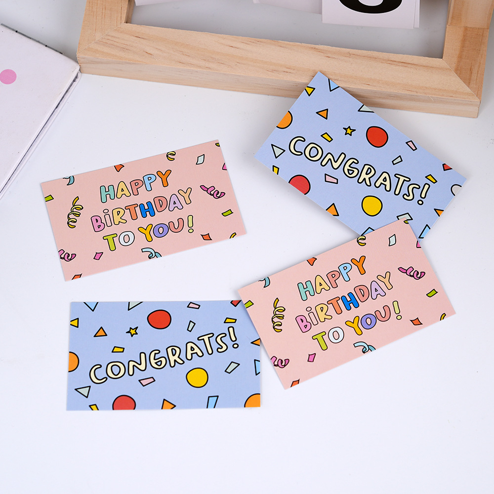 พร้อมส่ง ถูกสุด แฮปปี้เบิร์ดเดย์การ์ด การ์ดอวยพรวันเกิด thank you card การ์ดขอบคุณ การ์ดวันเกิด มี5แบบ การ์ดข้อความ