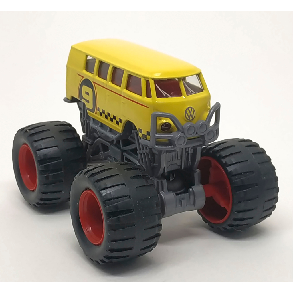 Majorette Monster Truck - Volkswagen T1 no.9 - สีเหลือง /scale 1/59 (3 inches) no Package