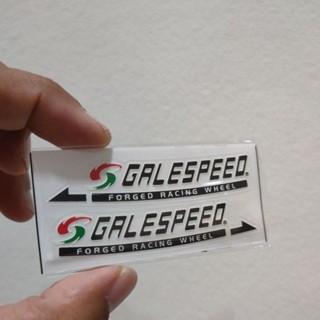 สติ๊กเกอร์ติดล้อ galespeed พื้นใส ขนาด 1.3x7.0 cm