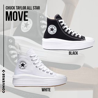 Converse Collection คอนเวิร์ส รองเท้าผ้าใบ รองเท้าลำลอง รองเท้าข้อสูง W Chuck Taylor All Star Move Platform HI 568497CH1BKXX / 568498CH1WTXX (2990)