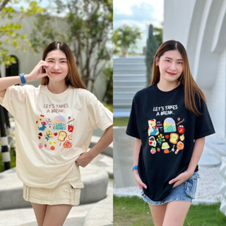 เสื้อยืดโอเวอร์ไซส์ ลายรวมขนม 🍭