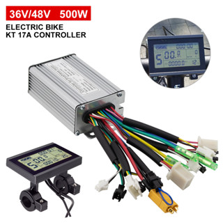 🛵จักรยานไฟฟ้า KT 17A Controller พร้อม KT-LCD3 LCD เครื่องมือ 36V 48V สำหรับ 350W มอเตอร์ Square Wave พร้อมไฟหน้าสายไฟ