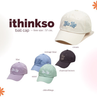 ꔛ pre-order ꔛithinkso ball cap 5 สี💘ซื้อก่อนผ่อนทีหลัง💘