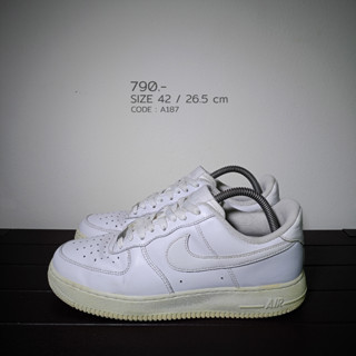 Nike Air Force 1 Triple White 42 / 26.5 cm AF1 สีขาว มือสองของแท้100% (A187)