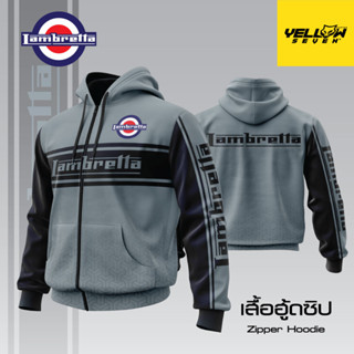 Y7 เสื้อซิ่ง LAMBRETTA HOOD ฮู้ด แบบสวม แบบซิป แจ็คเก็ต Jacket พิมพ์ลาย ตรงรุ่น