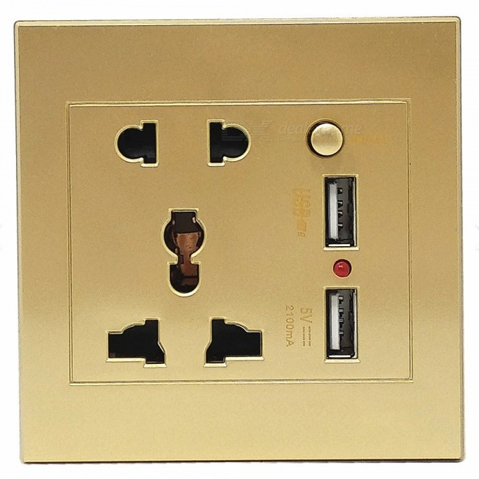 (ลดอีก​50%100​บาทใน​ Live)*** พร้อมส่ง *** ปลั๊กไฟติดผนัง/เต้าเสียบปลั๊กไฟพลาสติก ชาร์จ USB