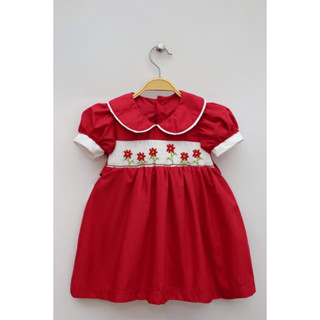 Mini Smock สม็อคเดรส เดรส น่ารัก A008-แดง