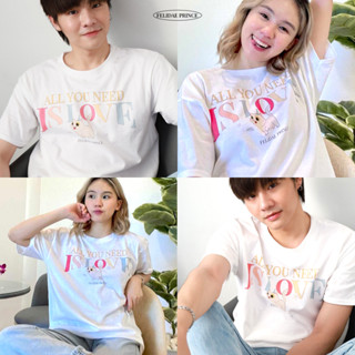 เสื้อยืดคอกลม เสื้อยืดชาย เสื้อยืดหญิง Cotton100% สกรีนลายอักษร All you need is love