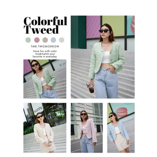 (ลด 80.- โค้ด MG24P) TWOMORROW l Tweed cardigan เสื้อคลุม ผ้าทวี