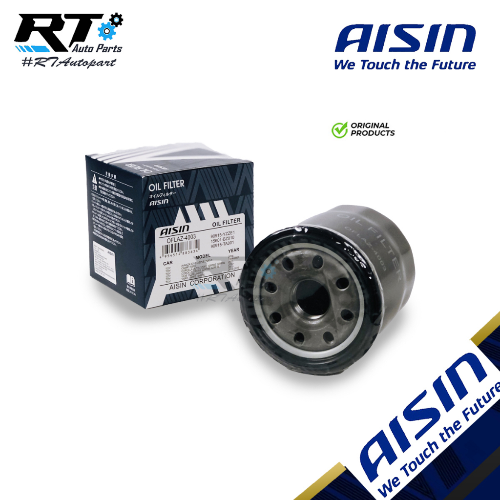 Aisin กรองน้ำมันเครื่อง Toyota AE Soluna Yaris Vios ปี03-13 Altis CHR Sienta Avanza ลูกเหล็ก / เซียน