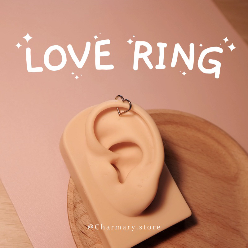 [ลดล้างสต๊อก ก.ย.- พ.ย.][สินค้าพร้อมส่ง ] จิวหู Love Ring♡