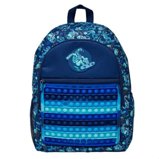 🎒Smiggle Backpacks กระเป๋าเป้ 🎒สมิกเกอร์ ขนาด 16 นิ้ว ลาย Pop It Blue พร้อมส่งในไทย 🛻