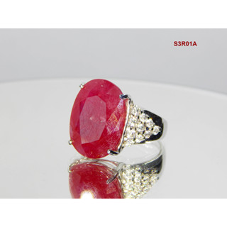 แหวนทับทิมแท้ 18 กะรัต Natural Ruby 18 carat ring