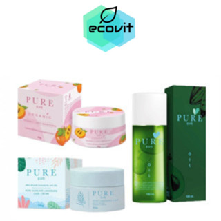 PURE ครีมทาบำรุงรักแร้ 50 g./PURE ORGANIC DEODORANT BRIGHTENING (50g.)/ออยเพียว Pure Oil (100 ml.)