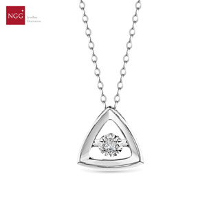 NGG Dazzling Diamond 18K White Gold Diamond Necklace