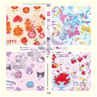 Jfabric ผ้าSanrio ผ้า Cotton100% ผ้าคอตตอนญี่ปุ่น ผ้าลิขสิทธิ์แท้ ผ้านำเข้า ผ้าพิมพ์ลาย ผ้าญี่ปุ่น Kitty คิตตี้