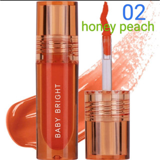 Baby Bright ลิปแอนด์ชีคพีชโกลว์ทินท์ 2.4g (เครื่องสำอาง,ลิป ,ลิปทินท์) เบอร์02  Honey Peach