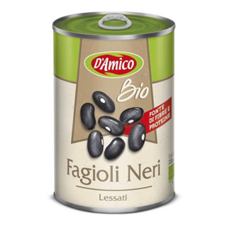 D’Amico bio Fagioli Neri 400g. ถั่วดำในน้ำเกลือแบบกระป๋อง นำเข้าจากอิตาลี🇮🇹