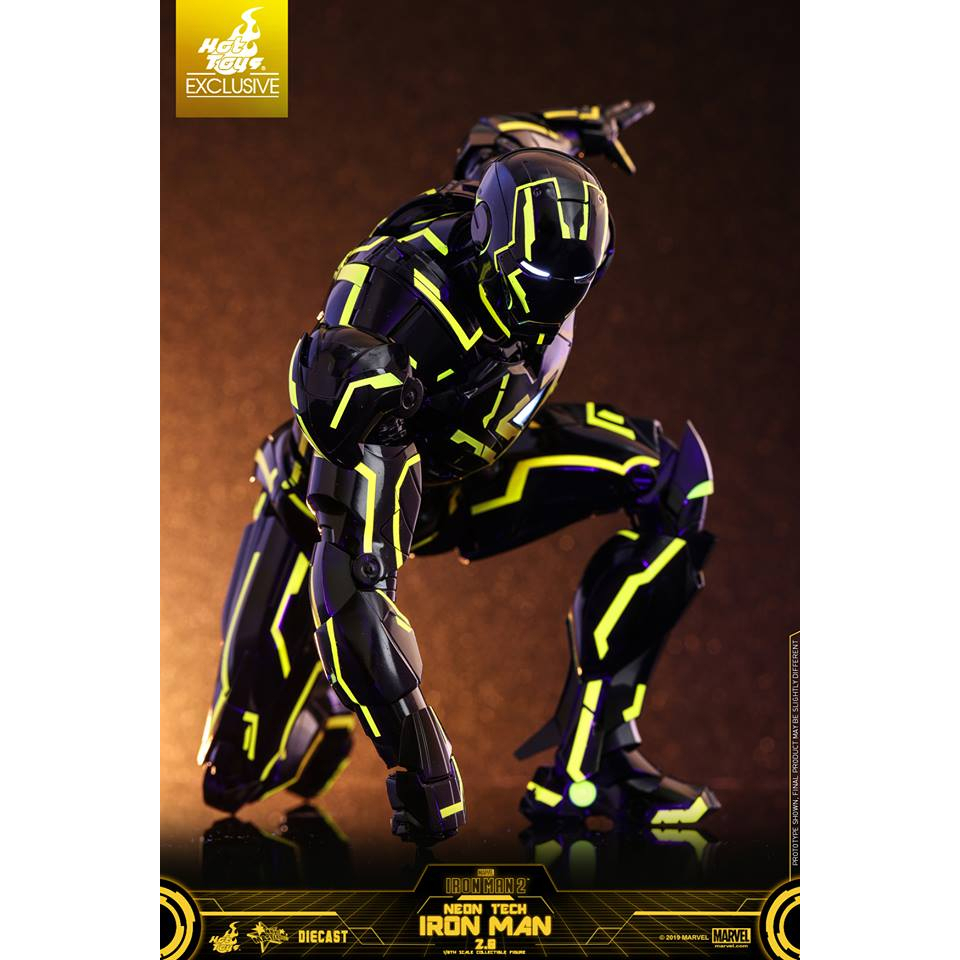 HOT TOYS MMS 523D29 IRON MAN 2 NEON TECH IRON MAN 2.0 DIECAST