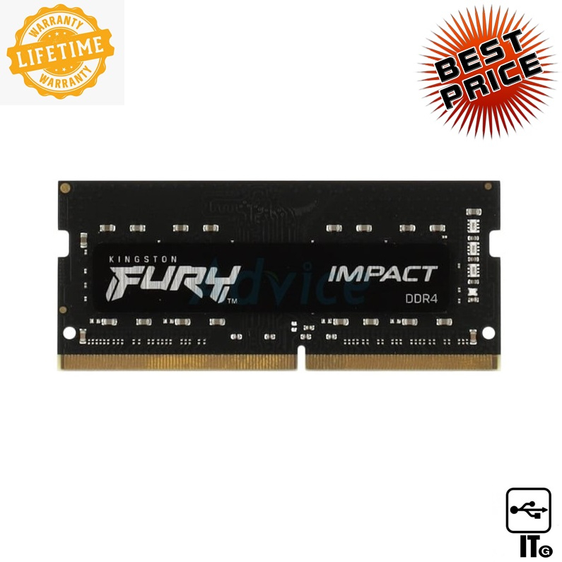 RAM DDR4(2666, NB) 8GB KINGSTON FURY IMPACT (KF426S15IB/8) แรมสำหรับโน๊ตบุ๊คประกัน LT. NOTEBOOK DDR4