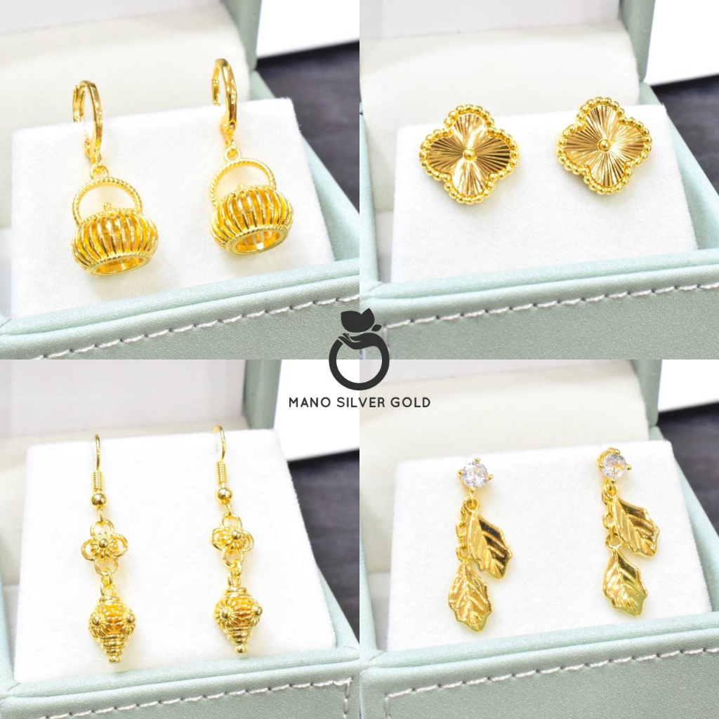 ต่างหู 0561 มินิมอล งานเกาหลี ไมครอน ชุบทอง หุ้มทอง แฟชั่น ทองสวย ใส่ออกงาน